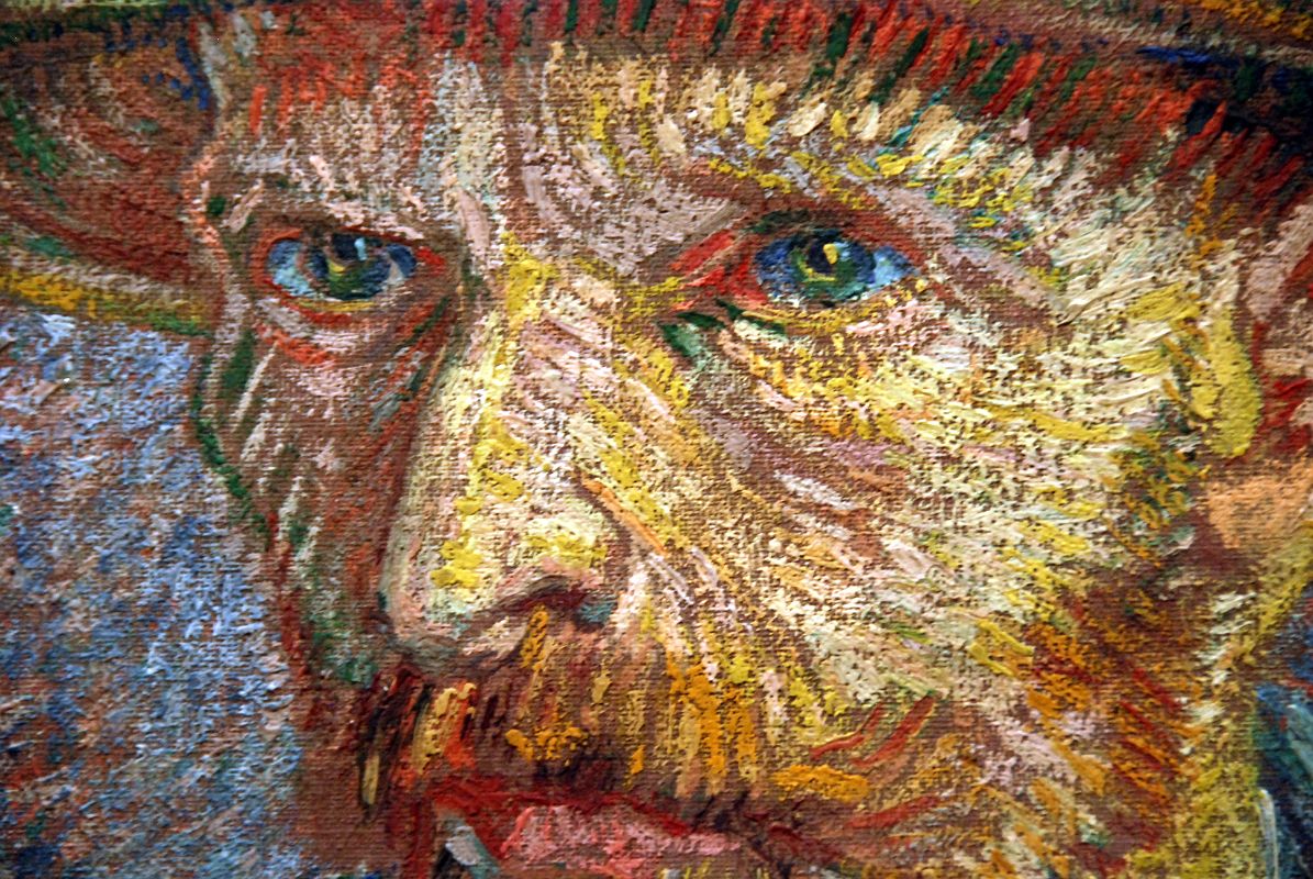 B Self Portrait With Straw Hat Close Up Vincent Van Gogh New York Metropolitan Museum